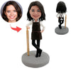 Custom Bobblehead Chef Mom WIth Rolling Pin