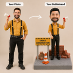 Custom Construction Worker Bobblehead