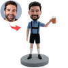 Personalized Bobblehead Happy Beer Drinking