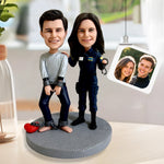 Custom Couple Bobbleheads – Funny Police and Prisoner