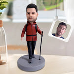 Custom Bobblehead Handcrafted Gift for Hikers