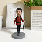 Custom Bobblehead Handcrafted Gift for Hikers
