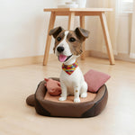 Custom Dog Bobblehead with Brown Dog Bed Base