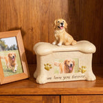 Custom Dog Urn with Personalized Bobblehead