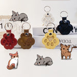 Personalized Paw Print Pet Hair Memorial Keychain