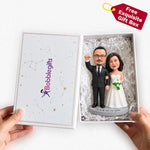 Personalized Wedding Couple Figurine with Ring Holder from Photo