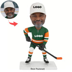 Personalized Hockey Figurine – Custom Bobblehead with Logo, Name & Uniform Design
