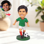 Custom Soccer Player Bobblehead Kicking Ball