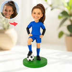Custom Personalized Youth Football Player Bobblehead Gift