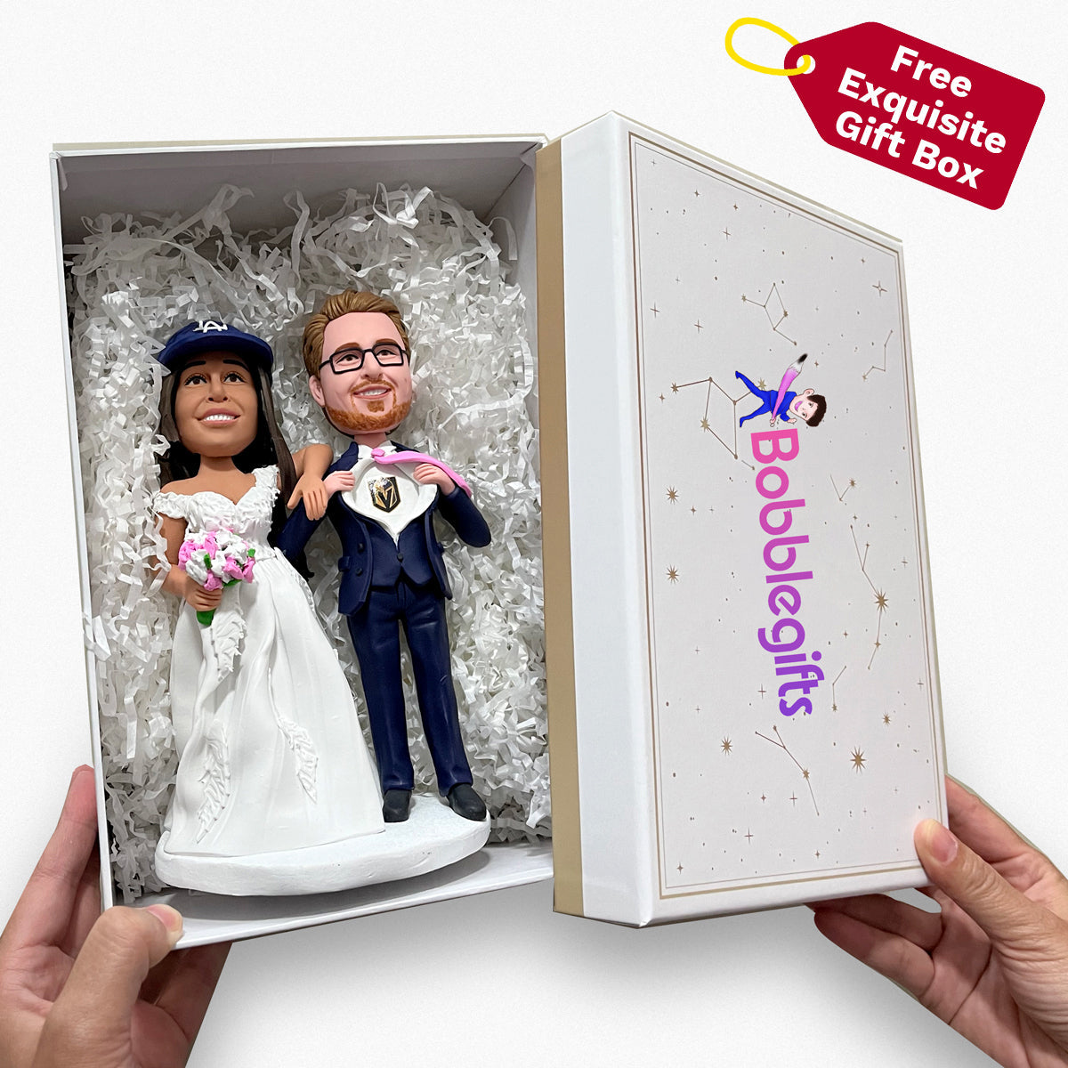 Custom Couple Bobblehead with Locomotive