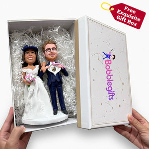 Custom Couple Bobblehead with Locomotive