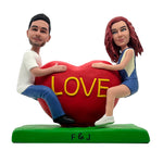 Loving Heart Couple Bobblehead Custom