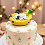 Custom Dog Bobblehead with Banana Dog Bed Base