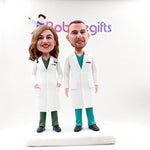 Custom Bobblehead for Super Doctor Couple